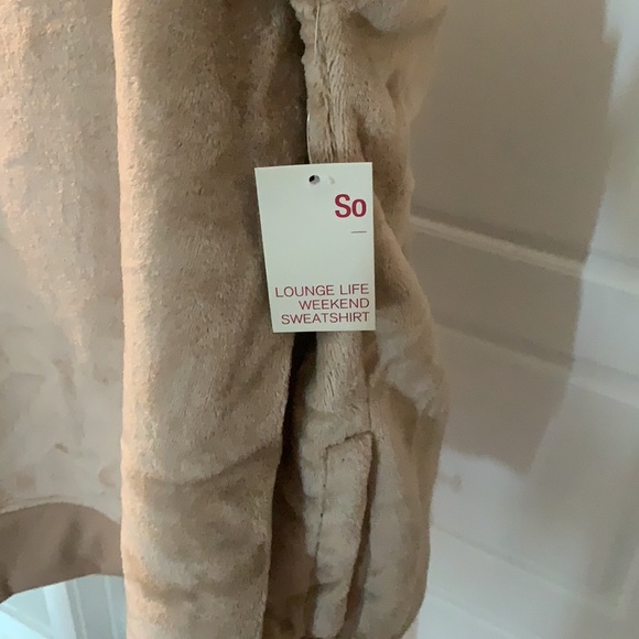 NWT Suede Sweatshirt, Size L - Picture 3 of 7